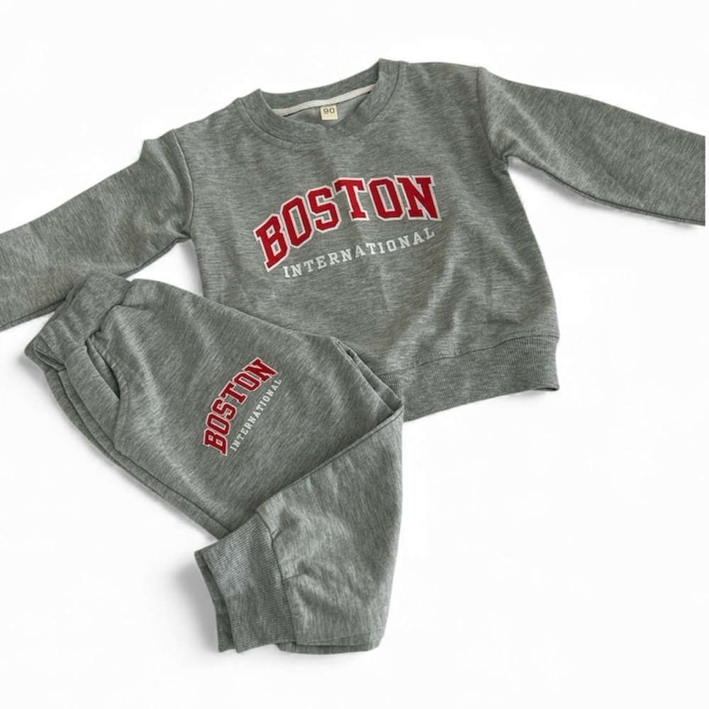 Kids Gray Sweatshirt and Pants Set